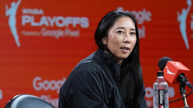 Golden State Valkyries coach Natalie Nakase collapses during playoff win but finishes game