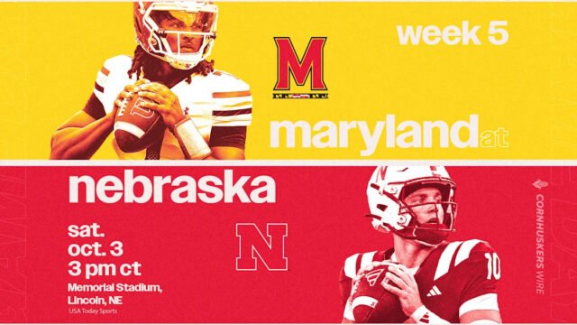 Nebraska hosts Maryland at Memorial Stadium for 115th Homecoming game, broadcast on FS1 at 3 p.m. CT Saturday