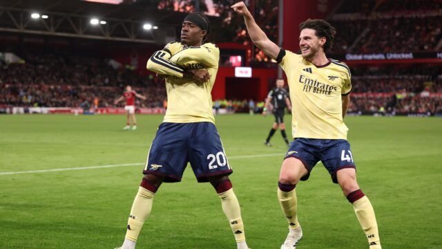 Noni Madueke’s goal secures Arsenal a 1-0 win at Nottingham Forest to reclaim top Premier League spot among contenders