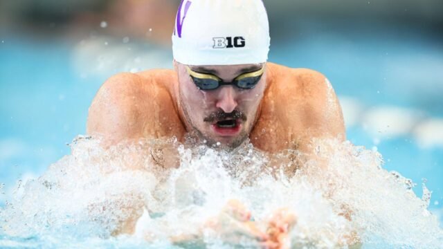 Northwestern swim and dive teams open season with decisive wins over Miami (OH) at Norris Aquatics Center
