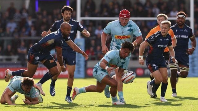 Sale secures late penalty try to end Harlequins’ losing streak in Premiership clash