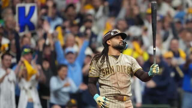 San Diego Padres fall short in NLDS opener after dramatic ninth-inning play in Milwaukee