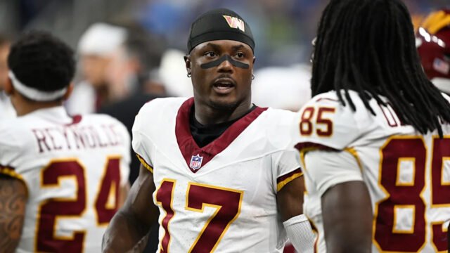 Terry McLaurin listed as questionable but trending toward playing for Commanders vs Giants