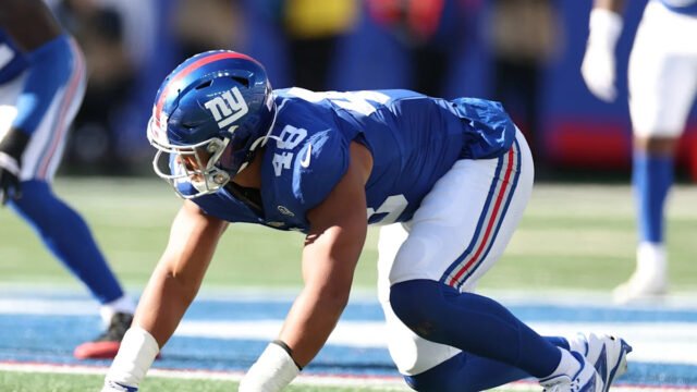 Giants promote linebacker Trace Ford to 53-man roster after Najee Harris release