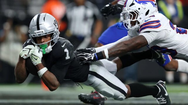 Tre Tucker scores twice for Raiders despite narrow 33-30 defeat to Bills