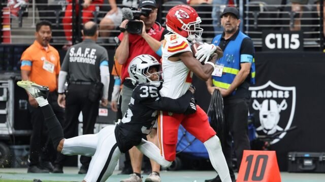 Tyquan Thornton suffers severe ankle injury after 55-yard catch in Chiefs’ win over Raiders