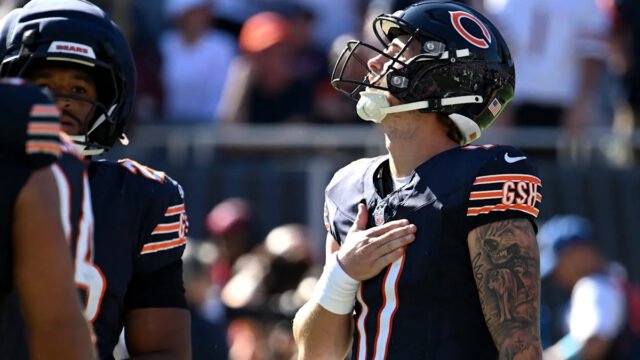 Tyson Bagent admits to missed chances after leading Bears past Jets with 268 yards